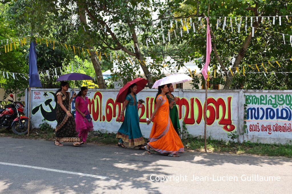 umbrellas, Kerala, India, 2014