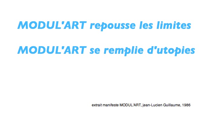 extrait manifeste MODUL'ART