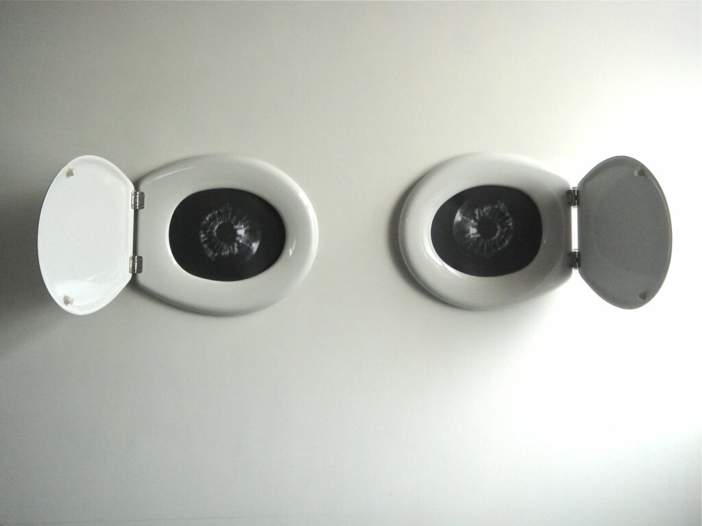 2 héliogravures + 2 lunettes de WC-OLFA-tradition-blanc